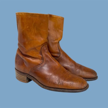 Vintage Bally Brown Leather Ankle Boots Side Zip | The  display picture 3