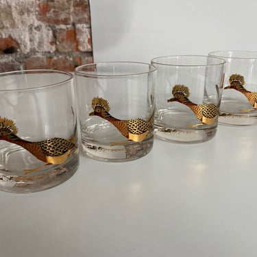 Couroc Roadrunner Lowball Glasses - Set of 4 