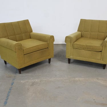 Pair of Vintage Mid-Century Kroehler Style Lounge Club Chairs 