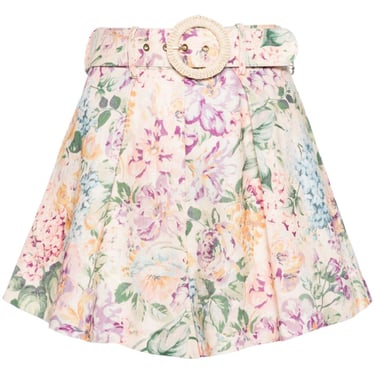 Zimmermann Women Floral Print Linen Shorts