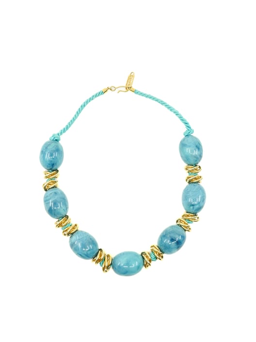 Yves Saint Laurent Turquoise Bead Necklace