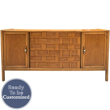 62&quot; Unfinished 3 Drawer 2 Door Vintage Buffet #08769