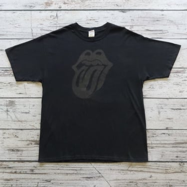 Vintage The Rolling Stones Los Angeles Tour Tshirt Band Black Size XL