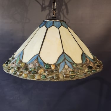 Tiffany Style Riverstone Pendant Light 19.25