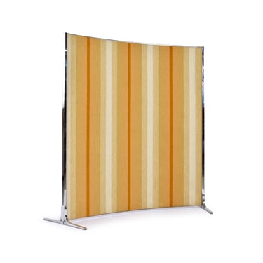 Knoll International Vintage Orange and Yellow Striped Room Divider Screen Panel 