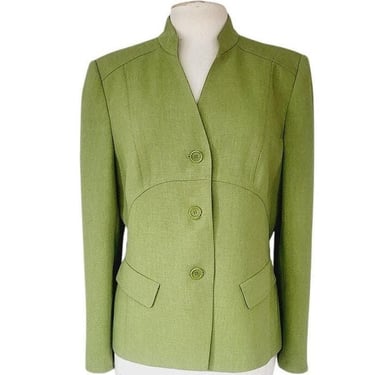 Vintage 90s Lime Green Blazer by Kasper 