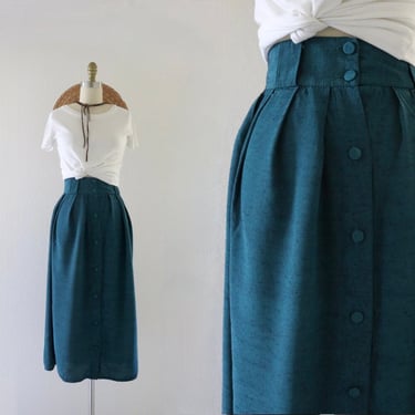 teal button skirt - 24 