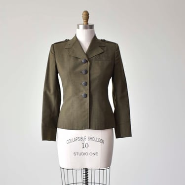 Vintage US Army Womens Uniform Jacket / Vintage Womens Military Suit Jacket / Womens US Army Blazer 