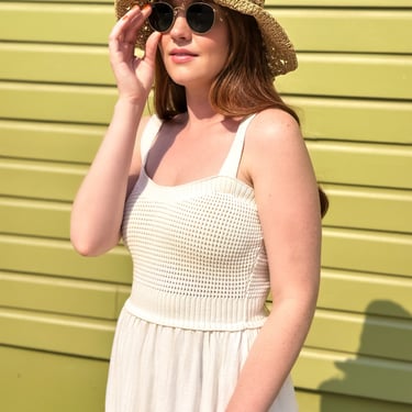 Claudia Ivory Knit Midi Dress