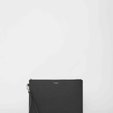 Saint Laurent Men Leather Tablet Holder