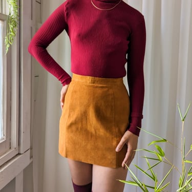 80s Leather Mini Skirt