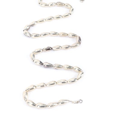 Sterling Silver Hammered Bead Necklace