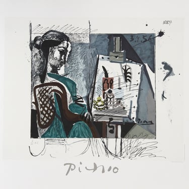 Femme Dans L'Atelier by Pablo Picasso, Marina Picasso Estate Lithograph Poster 