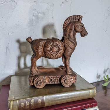 Vintage MCM Hickok Japan Ceramic Trojan Horse Planter 