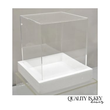 5 Sided 14.5" Clear Acrylic Lucite Vitrine Display Case Christine Taylor Coll.