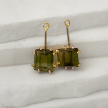 14k-18k Gold Light Green Tourmaline Drops