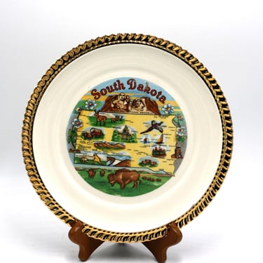 vintage South Dakota Souvenir Plate 