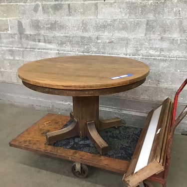 Round White Oak Kitchen Table (Seattle)