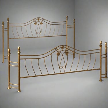 Coaster Sydney Queen Bed Antique Gold Brushed Gold FFE258-86