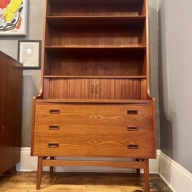 Danish Teak Secretary / Bookcase by Johannes Sorth 1960s