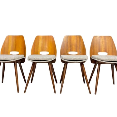 Set of Four Tatra Dining Chairs, Czechoslovakia, 1960s 