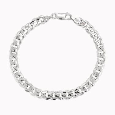 Silver Cuban Curb Chain Bracelet