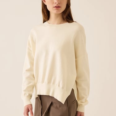 Elle Cotton/Cashmere Sweater - Off-White