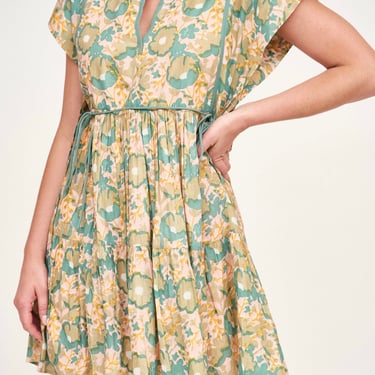 Mirth | Sonoma Short Dress in Olive Bloom