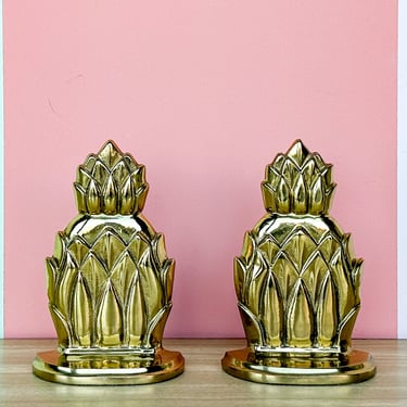 Pair of Pineapple Bookends