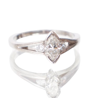 Platinum & Marquise Diamond Ring*