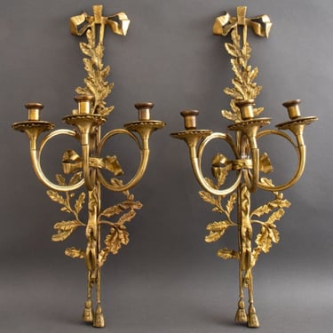 Louis XVI Claude Galle Style Hunting Sconces, 2