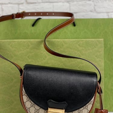 Gucci Padlock small shoulder bag, Black/Brown/Beige