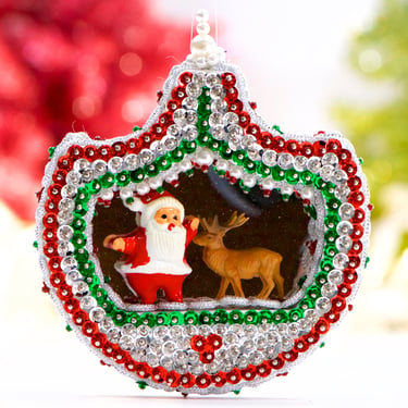 VINTAGE: Push Pin Beaded Ornament - Christmas Ornament - Holiday Ornament - SKU Tub 400-00035016 