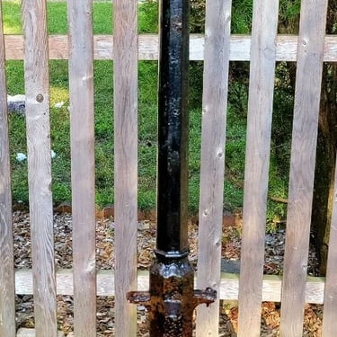 Old Cast Iron Salvaged Fence Post