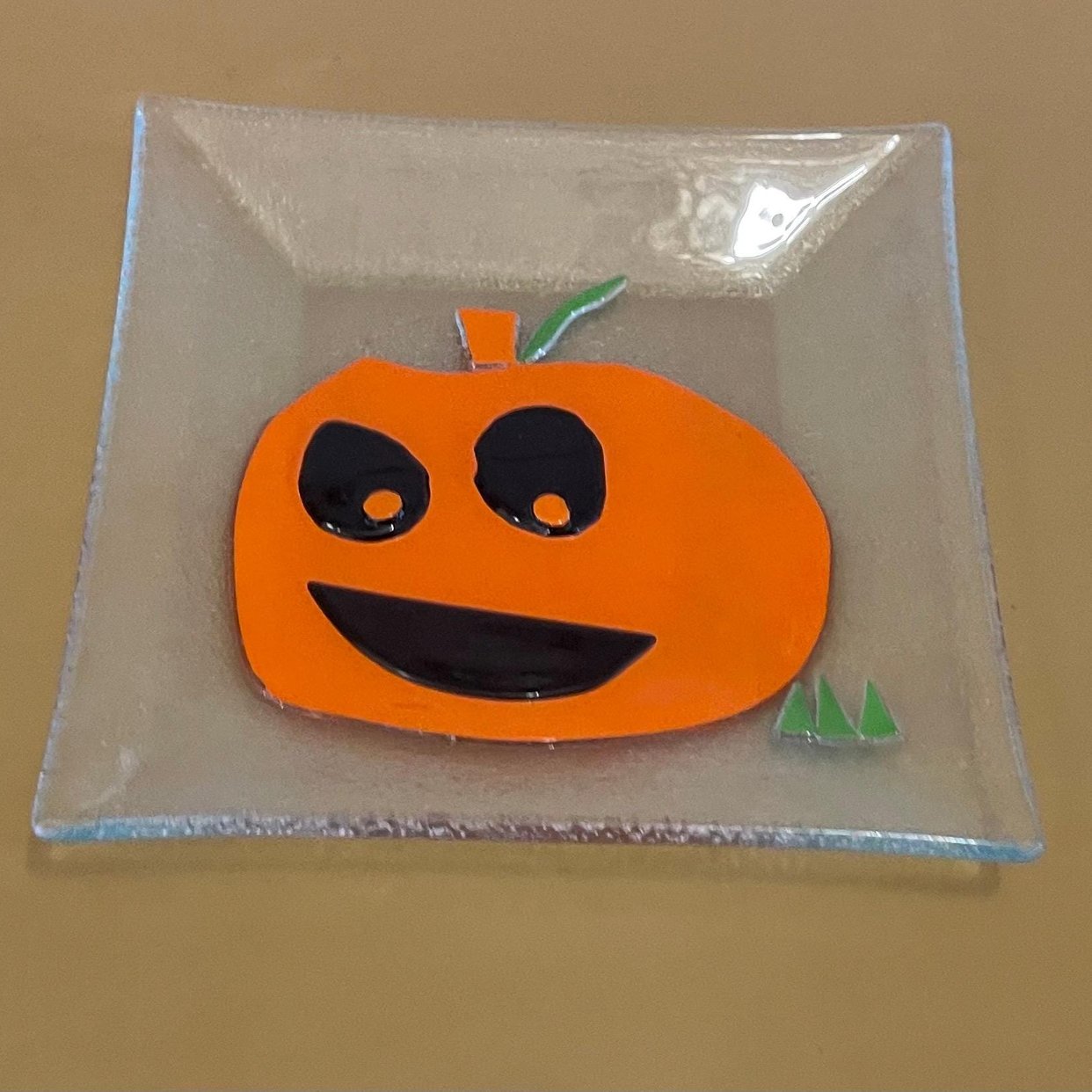 Vintage 1980s Fused Glass Pumpkin Glass Dish | Rocket City Retro ...
