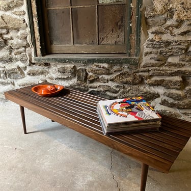 Mid century coffee table Danish modern coffee table mid century slat bench 