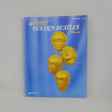 The First Golden Beatles Album Piano/Vocal Sheet Music Book with lyrics, photos, facts - Vintage 1960s 