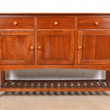 Ethan Allen Arts &#038; Crafts Cherry Wood Sideboard or Bar Cabinet