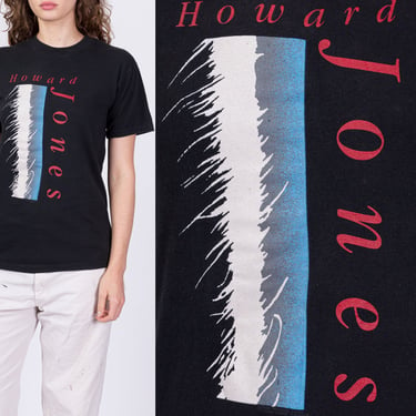 1989 Howard Jones Tour T Shirt - Men's Small, Women's Medium | Vintage Cross That Line 80s British Pop Music Tee 