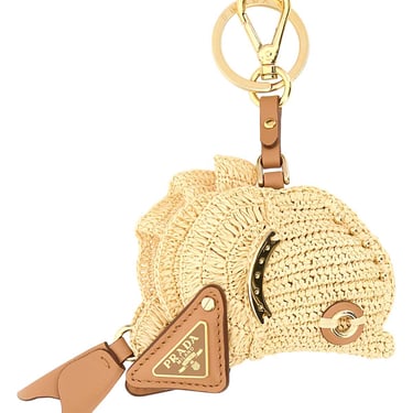 Prada Women Raffia Key Ring