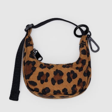 Crescent Charm Bag in Leopard