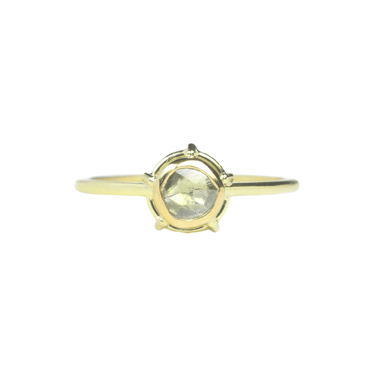 Round Rough Green Diamond Solitaire — Commitment, Curated