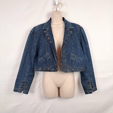 Vintage Y2K Cropped Denim Jacket 