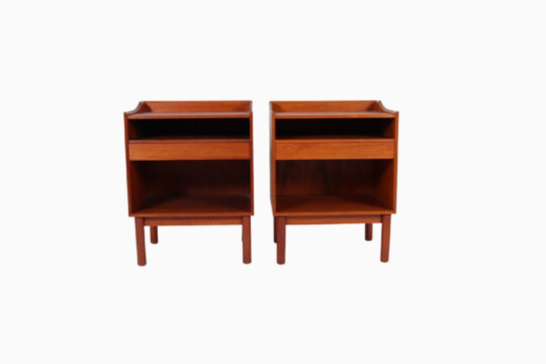Danish Modern Hvidt & MølgaardNielsen Teak Nightstands Danish Teak