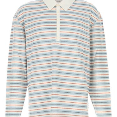 Thom Browne Man Embroidered Stretch Linen Oversize Polo Shirt