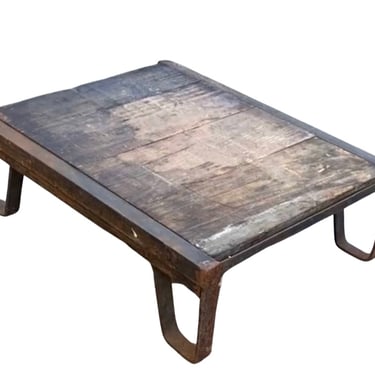 Reclaimed Wood Low Profile Industrial Coffee Table