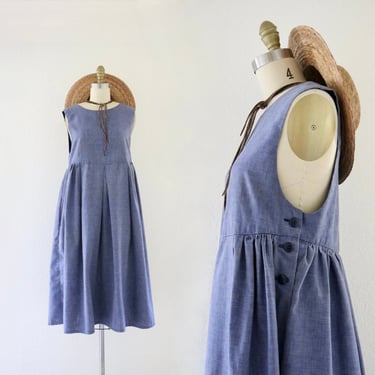 chambray market dress - s 