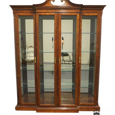 HENREDON FURNITURE Mahogany Traditional Style 68" Lighted Display Curio Cabinet 5500-49 