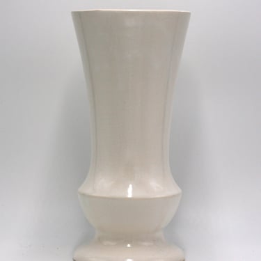 vintage Brush McCoy white pottery vase 