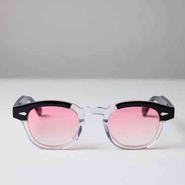 Small - New York Eye_rish, Causeway. Two-tone, Black/Crystal Frame with Pink Fade Lenses 